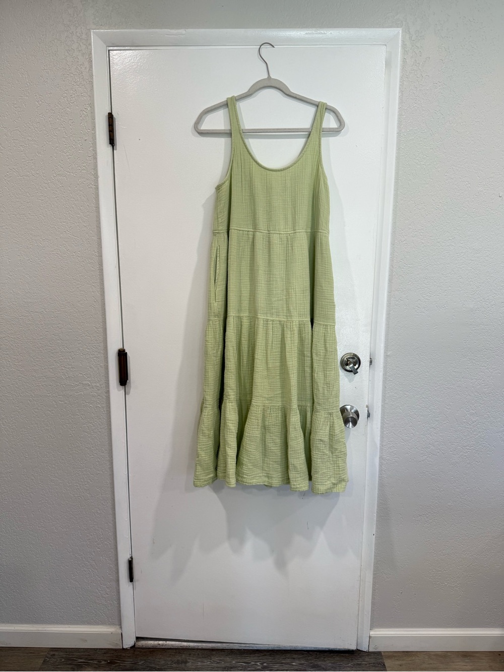 Women’s Light Green Tiered Tank Dress